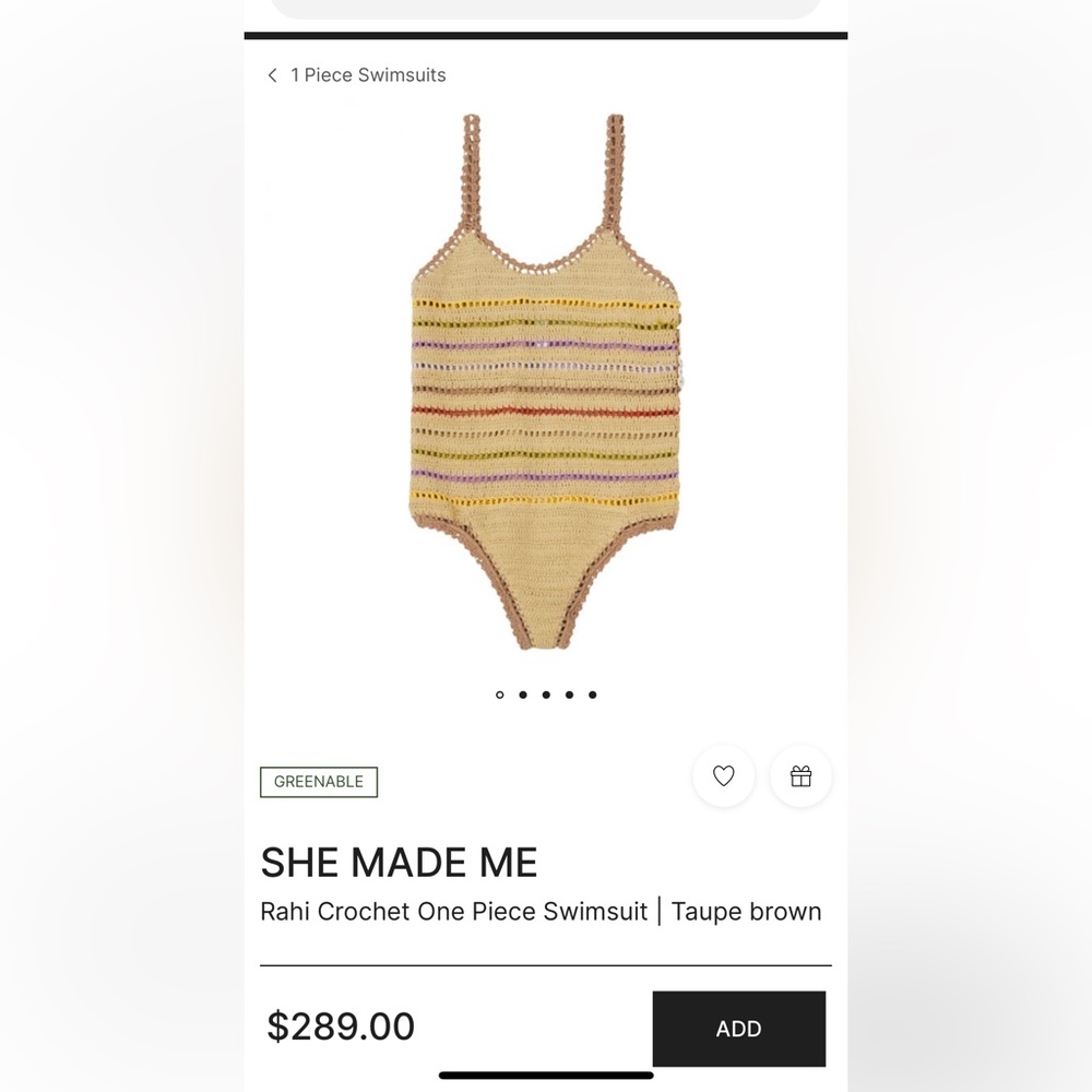 Crochet one piece swimsuit